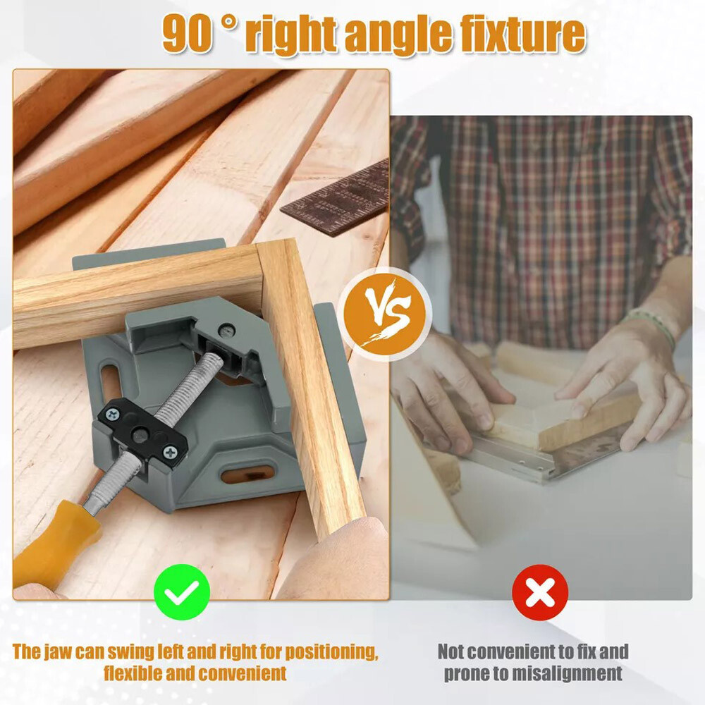 2X Corner Clamp 90 Degree Right Angle Clamps For Crafting Project Wood Tools UK - Image 8