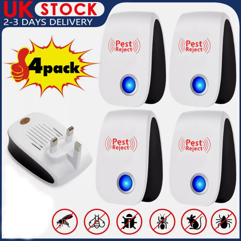 4X Ultrasonic Pest Control Repeller UK Plug-in Reject Rat Mouse Mice Spider - Image 6