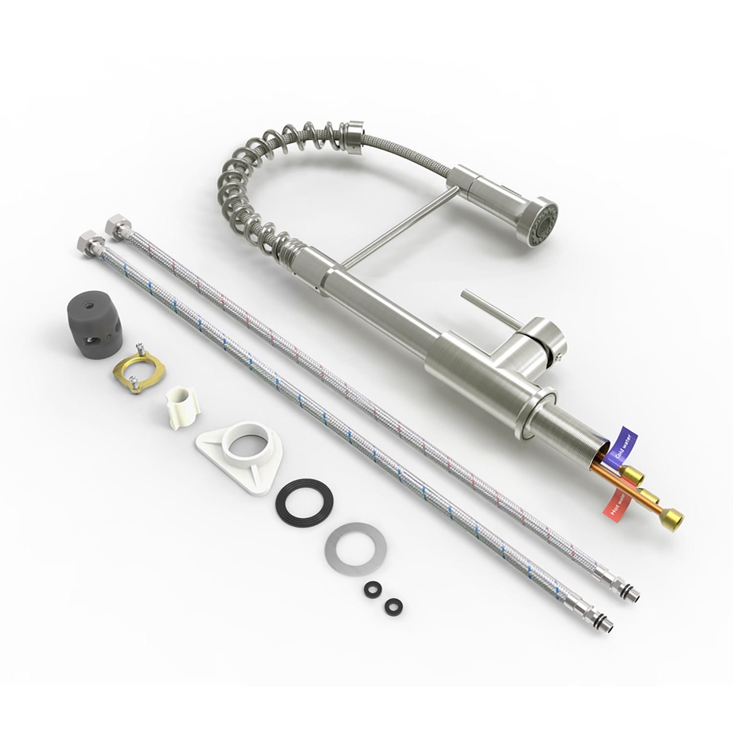 Single-Handle Pull-Down Sprayer Kitchen Faucet In Chrome,Non-EBAY Certified Warehouse,Non-EBAY Certified Warehouse - Image 8