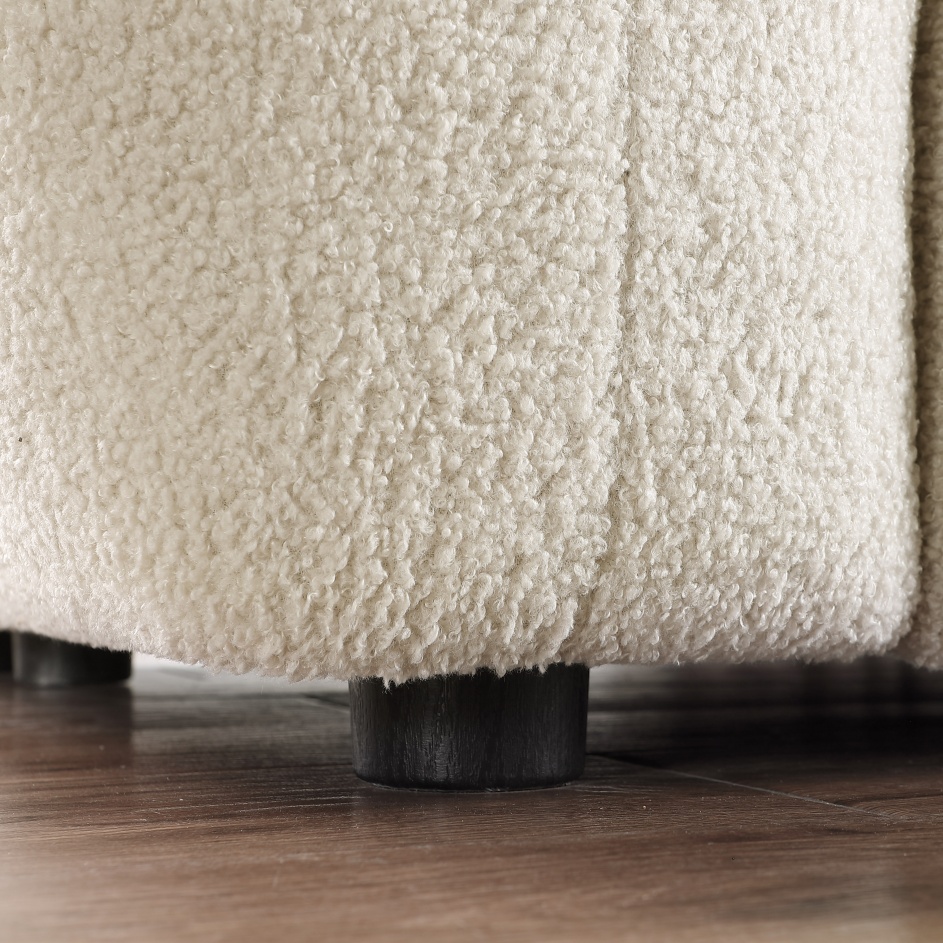 64.96 Length ,35.83inch Deepth ,human Body Structure For USA People, Marshmallow Sofa,boucle Sofa ,2 Seater, BEIGE BOUCLE - Image 2