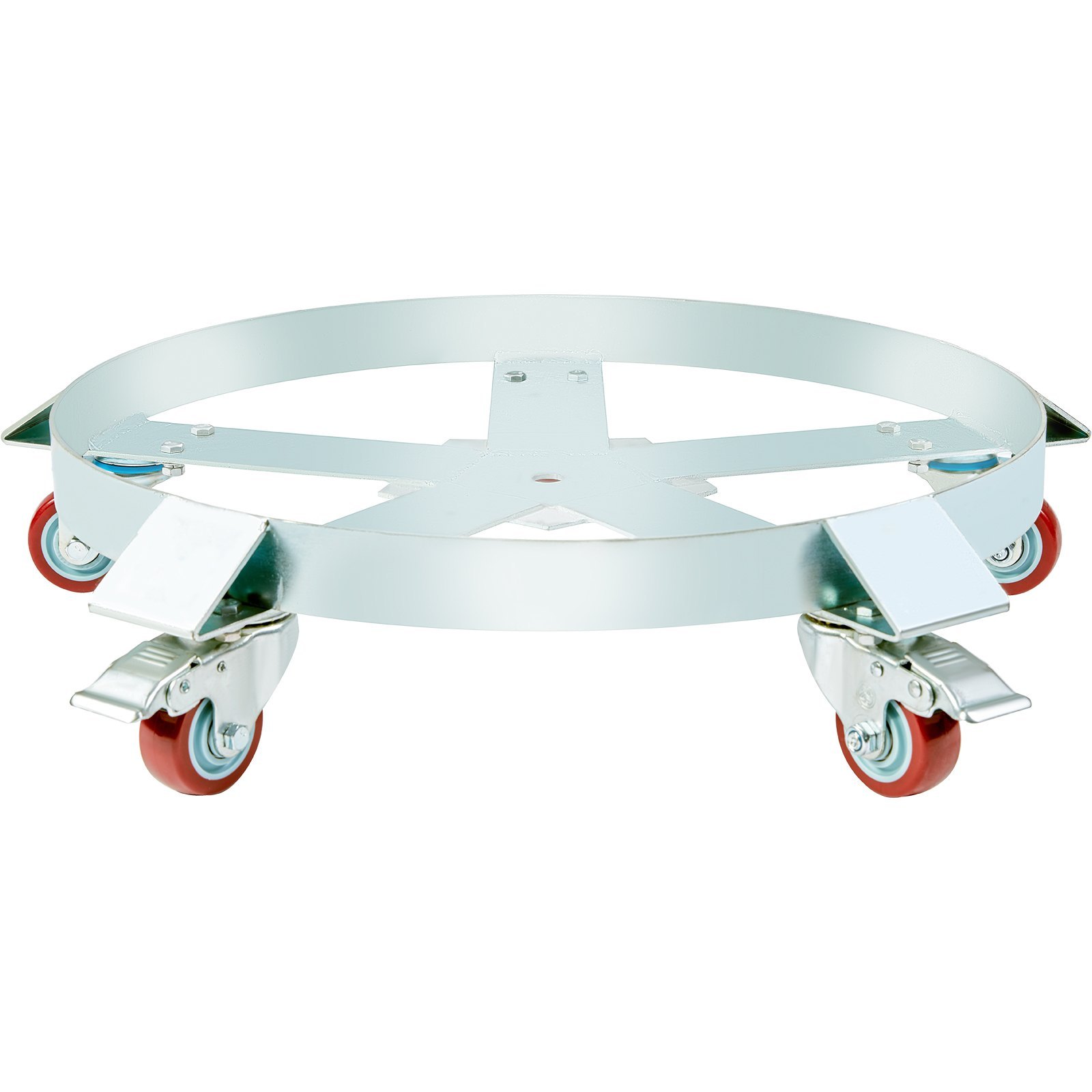 208.2 L Heavy Duty Drum Dolly, 567 Kg Load Capacity, Barrel Dolly Cart Drum Caddy, Non Tipping Hand Truck Capacity Dollies With Steel Frame 5 Swivel Casters Wheel, For Warehouse Drum Handling