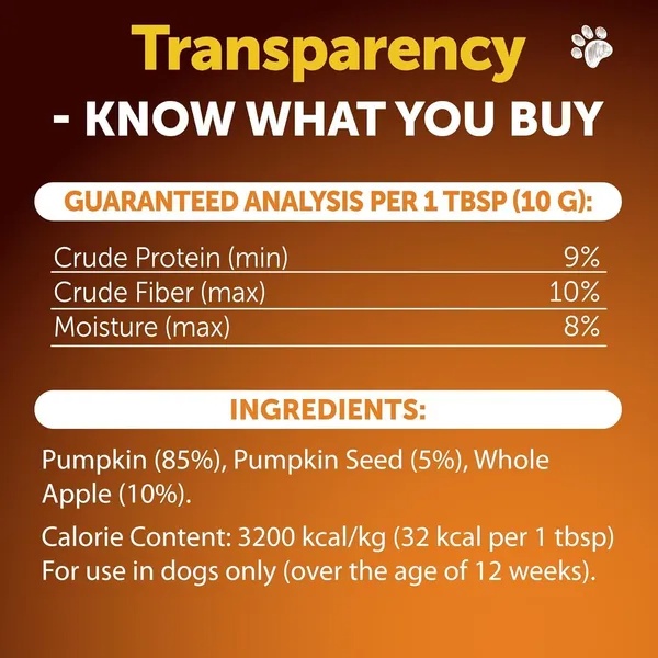 Pumpkin Powder For Dogs Digestive Support 16 OZ Fiber Supplement For Constipation For Gut Healthy Skin Digestion Glands Firm Stool Poop Anti Diarrhea Gas Relief Made In USA - Image 5