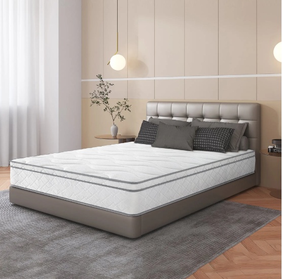 King Size Mattress,10 Inch Hybrid Mattress In A Box With Gel Memory Foam,Individually Wrapped Pocket Coils Innerspring For Breathable And Durable Support, Made In USA, CertiPUR-US Certified - Image 3