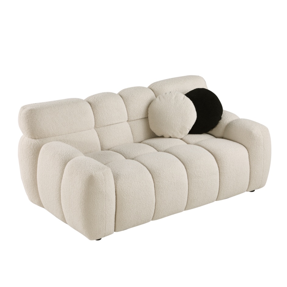 64.96 Length ,35.83inch Deepth ,human Body Structure For USA People, Marshmallow Sofa,boucle Sofa ,2 Seater, BEIGE BOUCLE - Image 10