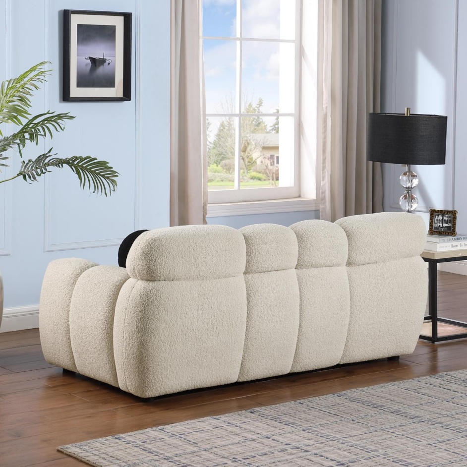 64.96 Length ,35.83inch Deepth ,human Body Structure For USA People, Marshmallow Sofa,boucle Sofa ,2 Seater, BEIGE BOUCLE - Image 4