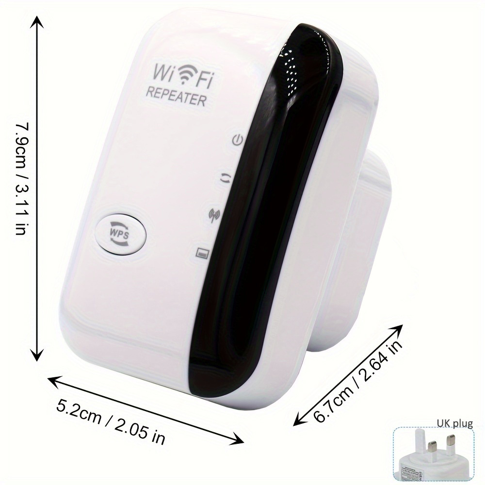 WiFi Extender Booster For Home, WiFi Signal Extender With Ethernet Port-Quick Setup, WiFi Range Repeater Booster Internet Amplifier UK Plug 300Mbps White - Image 4