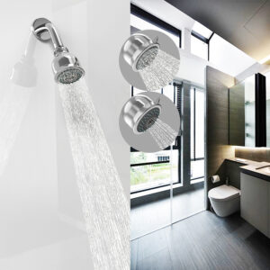 2-Spray Settings 2.92 In. Wall Mount Fixed Adjustable Shower Head In Chrome,,Non-EBAY Certified Warehouse