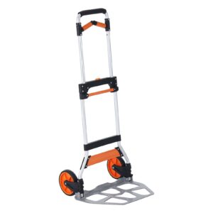 Folding Hand Truck, 309 Lbs Load Capacity, Aluminum Portable Cart, Convertible Hand Truck And Dolly With Telescoping Handle And PP+TPR Wheels, Ultra Lightweight Super Strong For Moving Warehouse