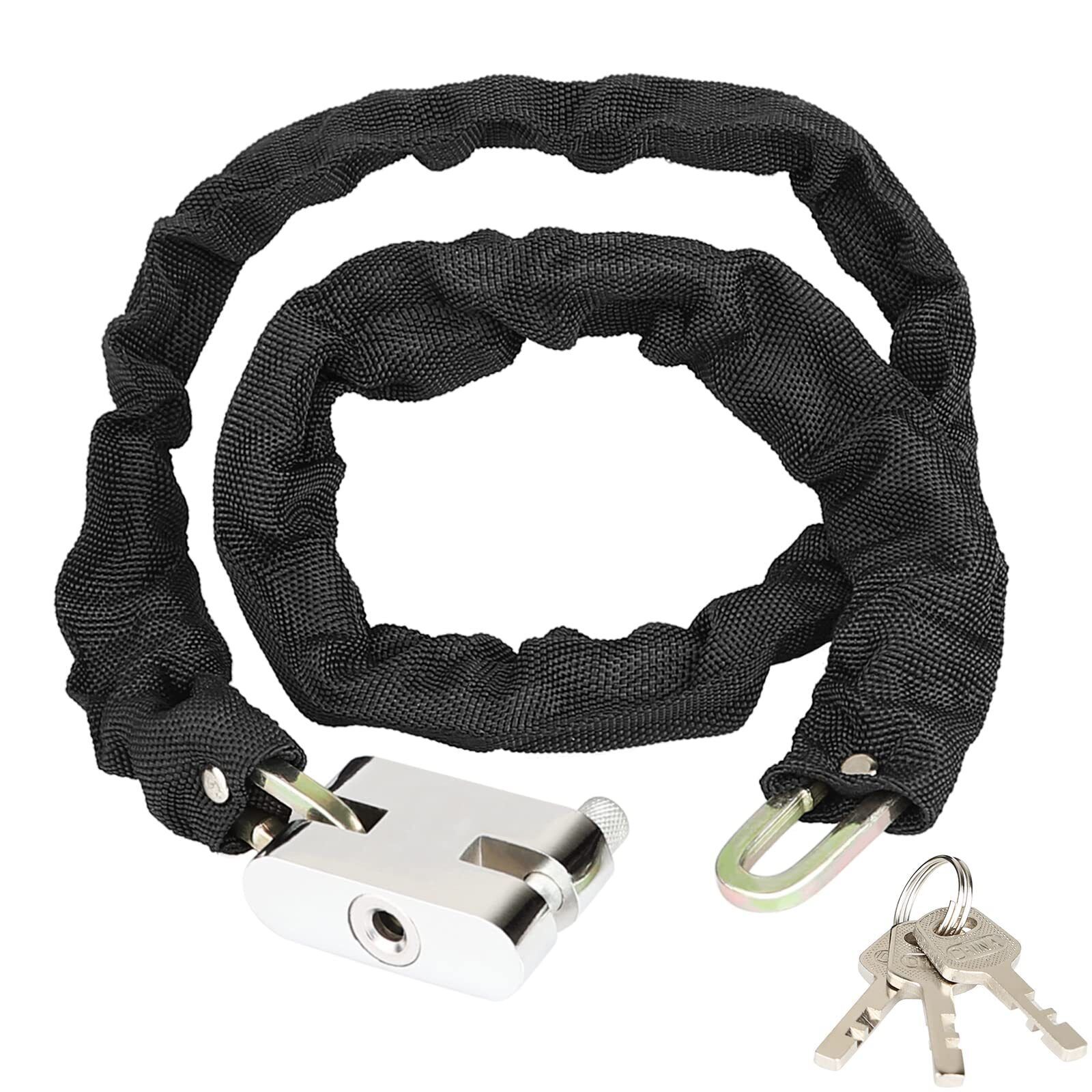 80CM Heavy Duty Steel Strong Motorcycle Bike Outdoor Safety Chain And Padlock Lock UK