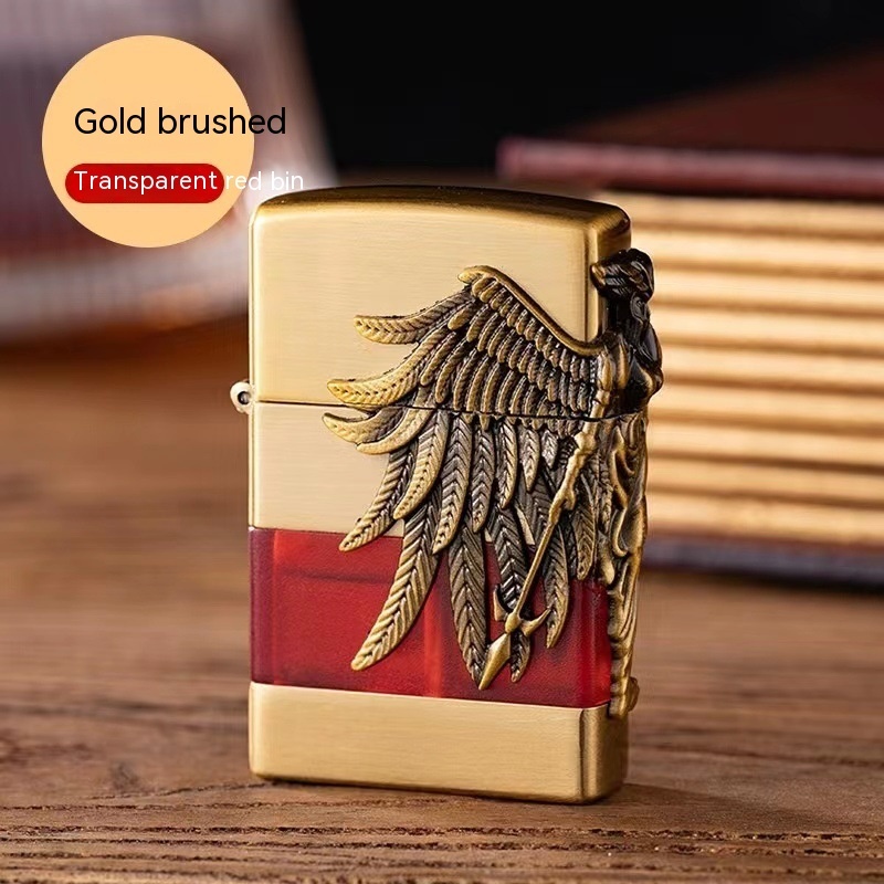 Transparent Warehouse Net Red Grinding Wheel Retro Gas Lighter - Image 4