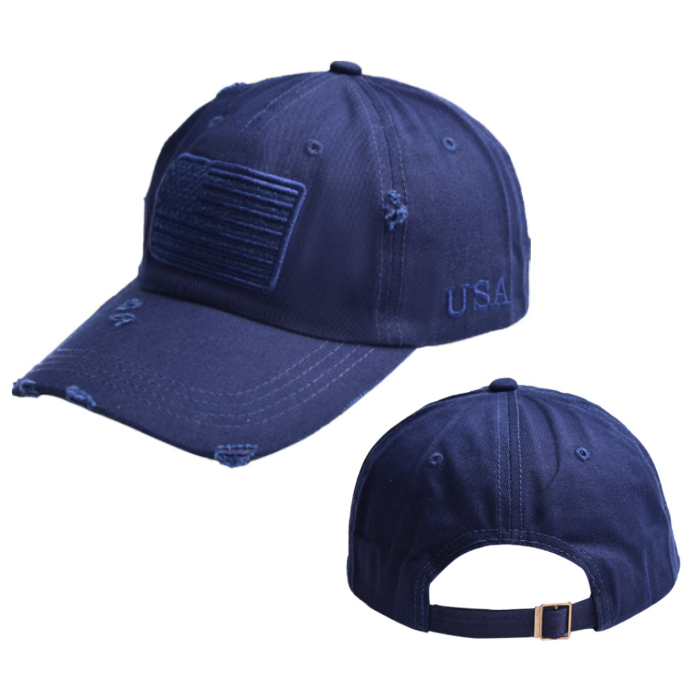 Letter Embroidery USA Flag Baseball Hat - Image 8