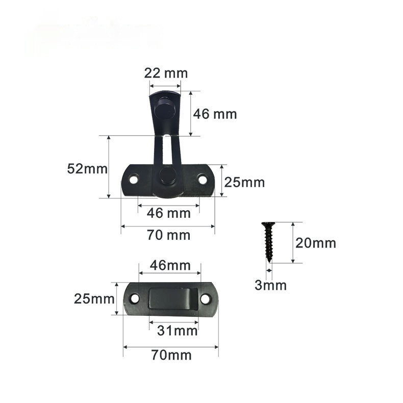 Warehouse Hook Stainless Steel Carbon Steel Sliding Door Lock - Image 9