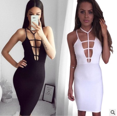 USA SIZE Black and white suspender cross dress - Image 5