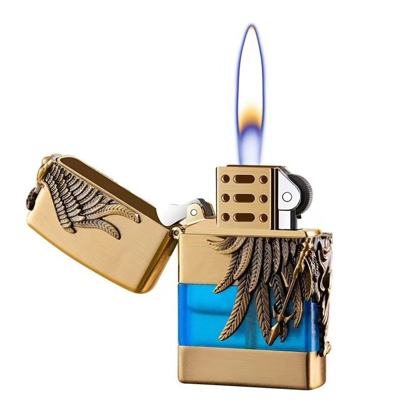 Transparent Warehouse Net Red Grinding Wheel Retro Gas Lighter - Image 7