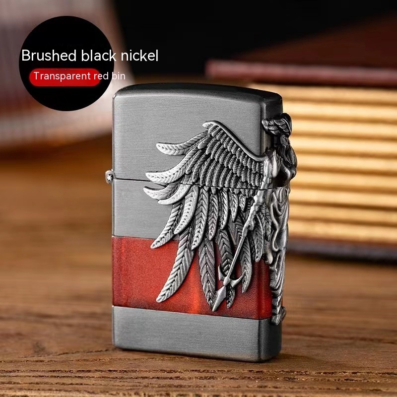 Transparent Warehouse Net Red Grinding Wheel Retro Gas Lighter - Image 2