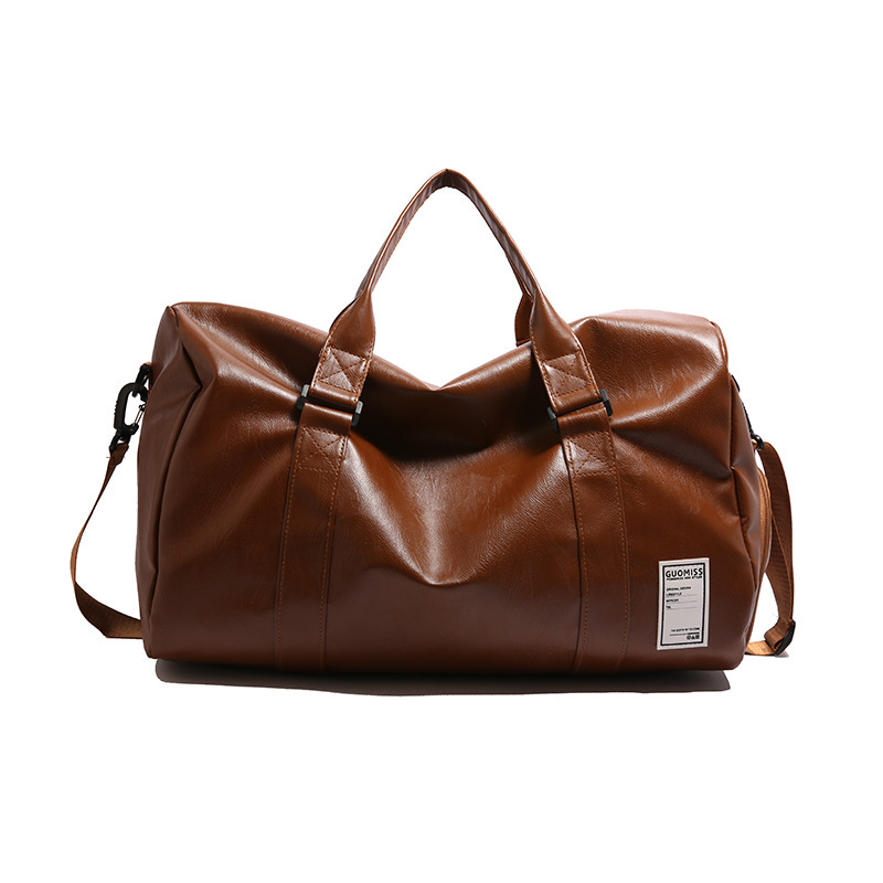 Large Capacity Fitness Soft Leather Textured Independent Shoe Warehouse Travel Bag - Image 4