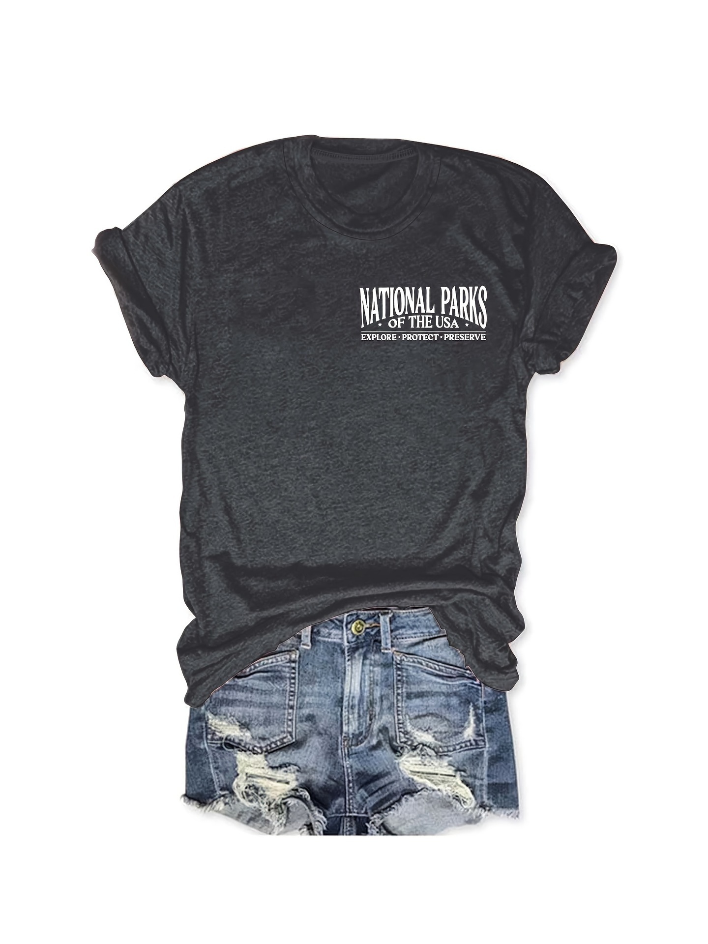 Summer Explore Graphic T-Shirt - National Parks USA Polyeste - Image 3