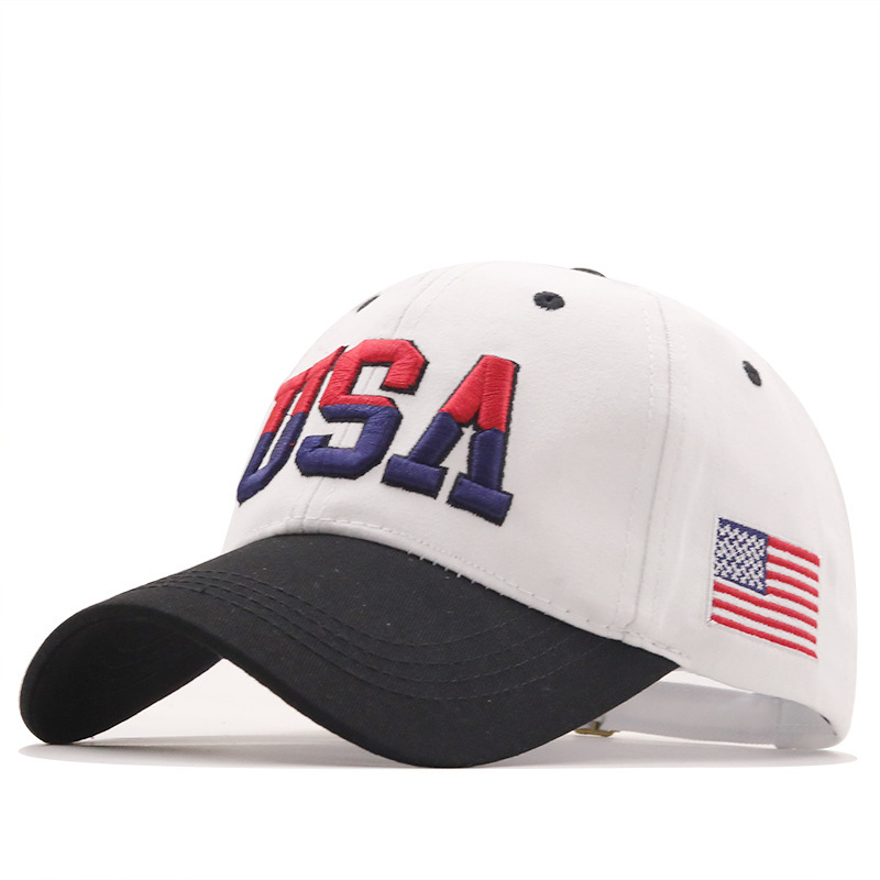 Letter USA Embroidery Baseball Cap Couple Outdoor - Image 6