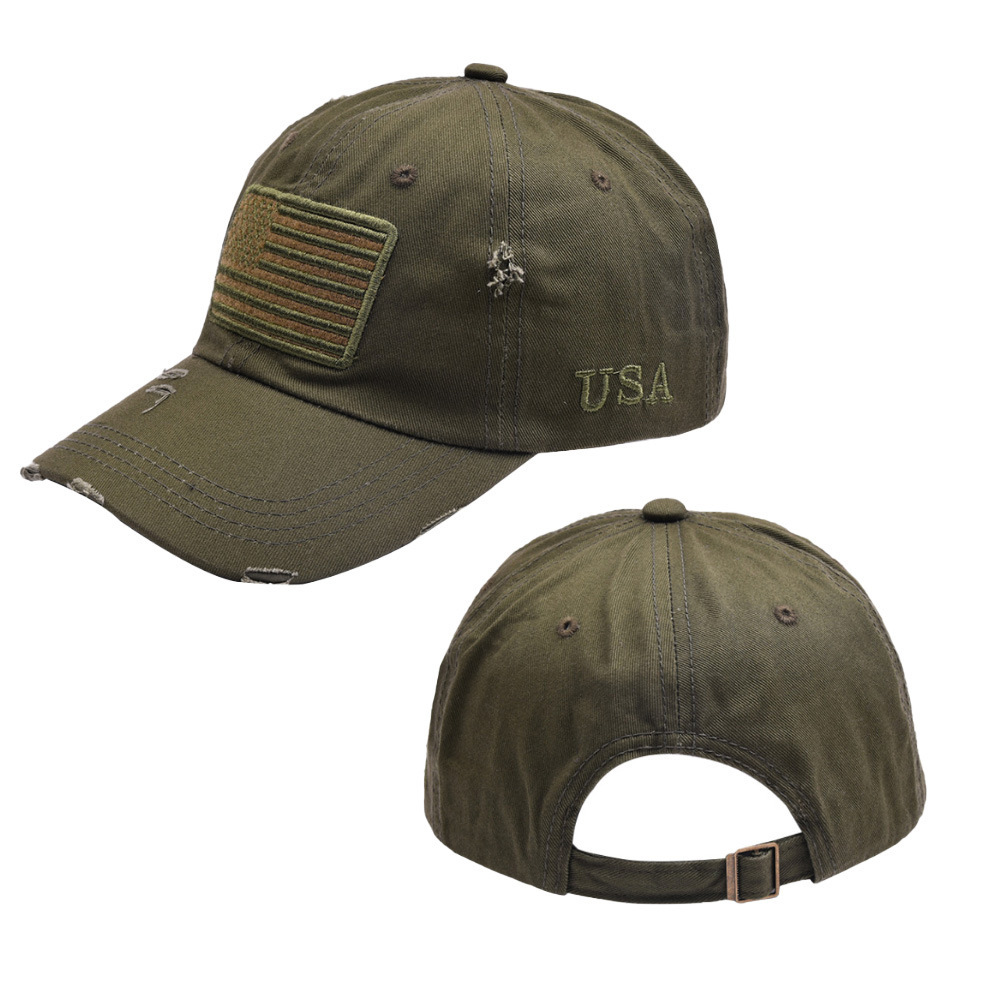 Letter Embroidery USA Flag Baseball Hat - Image 4