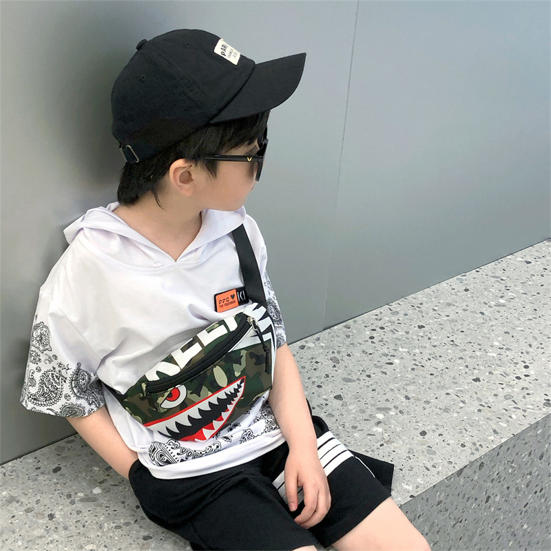 Little Shark Children's Handsome Fashion Trending Chest Bag - Image 2