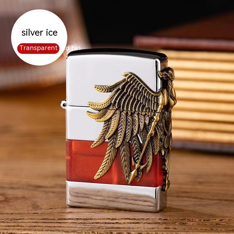 Transparent Warehouse Net Red Grinding Wheel Retro Gas Lighter - Image 8