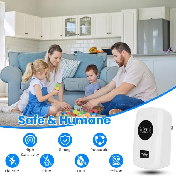 6-Pack Ultrasonic Insect Repellent - Dual Sound-Wave Tech - Image 2