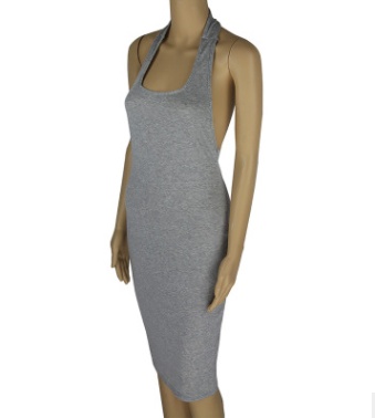 USA SIZE Backless Gray Wrap Sundress - Image 2