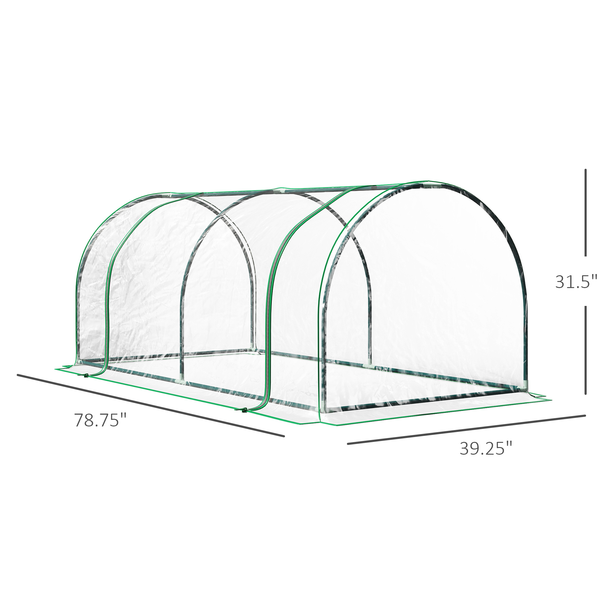 Portable Tunnel Greenhouse For Outdoor Garden Hot House - Image 4