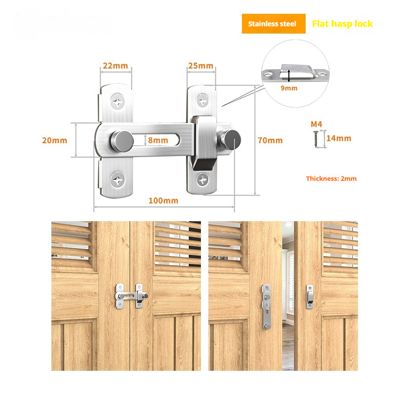 Warehouse Hook Stainless Steel Carbon Steel Sliding Door Lock - Image 4