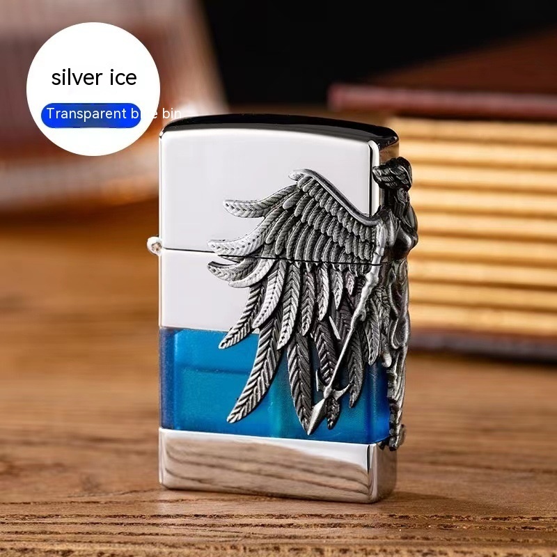 Transparent Warehouse Net Red Grinding Wheel Retro Gas Lighter - Image 5