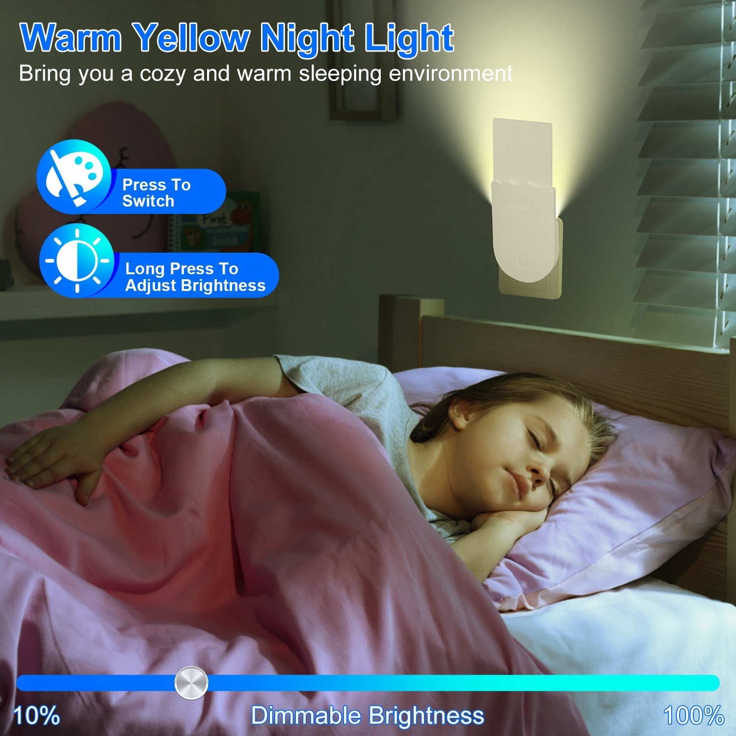 1Set Plug In Indoor Flying Insect Trap 5 Glue Boards UV Light Mosquito Killer With Night Light Dimmable Brightness Fly Odorless Safe Bug Zapper For Gnat Moth Fruit Fly - Image 9