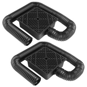 2Pcs Gutter Downspout Extension Low Profile No Deep Digging Catch Basin Downspout Extender With 4.9FT Flexible Extendable Hose For House Foundation Protection