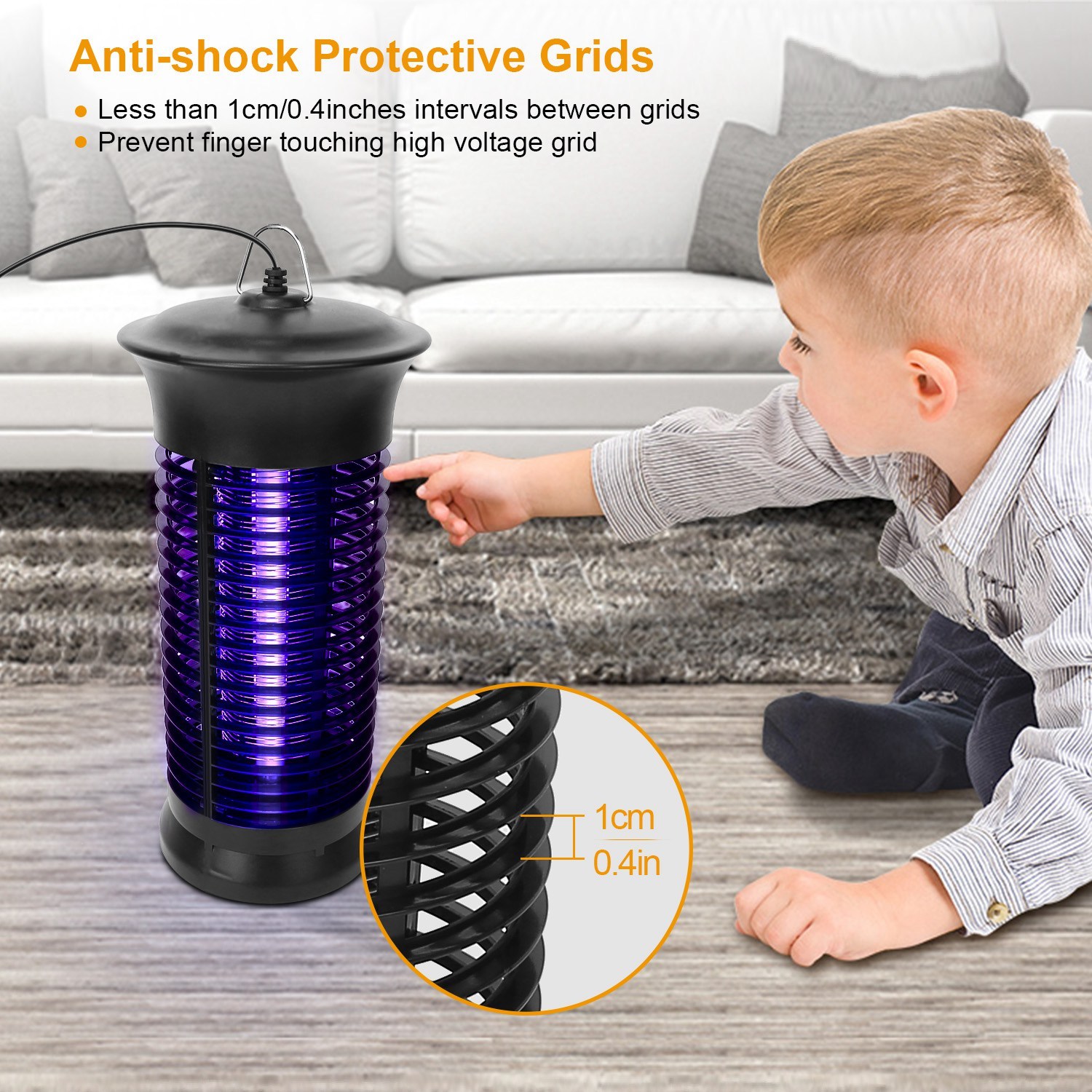 1Pc Electric Bug Zapper Mosquito Killer UV Light Flying Zapper Insect Killer Lamps Pest Fly Trap Catcher Odorless Noiseless - Image 5