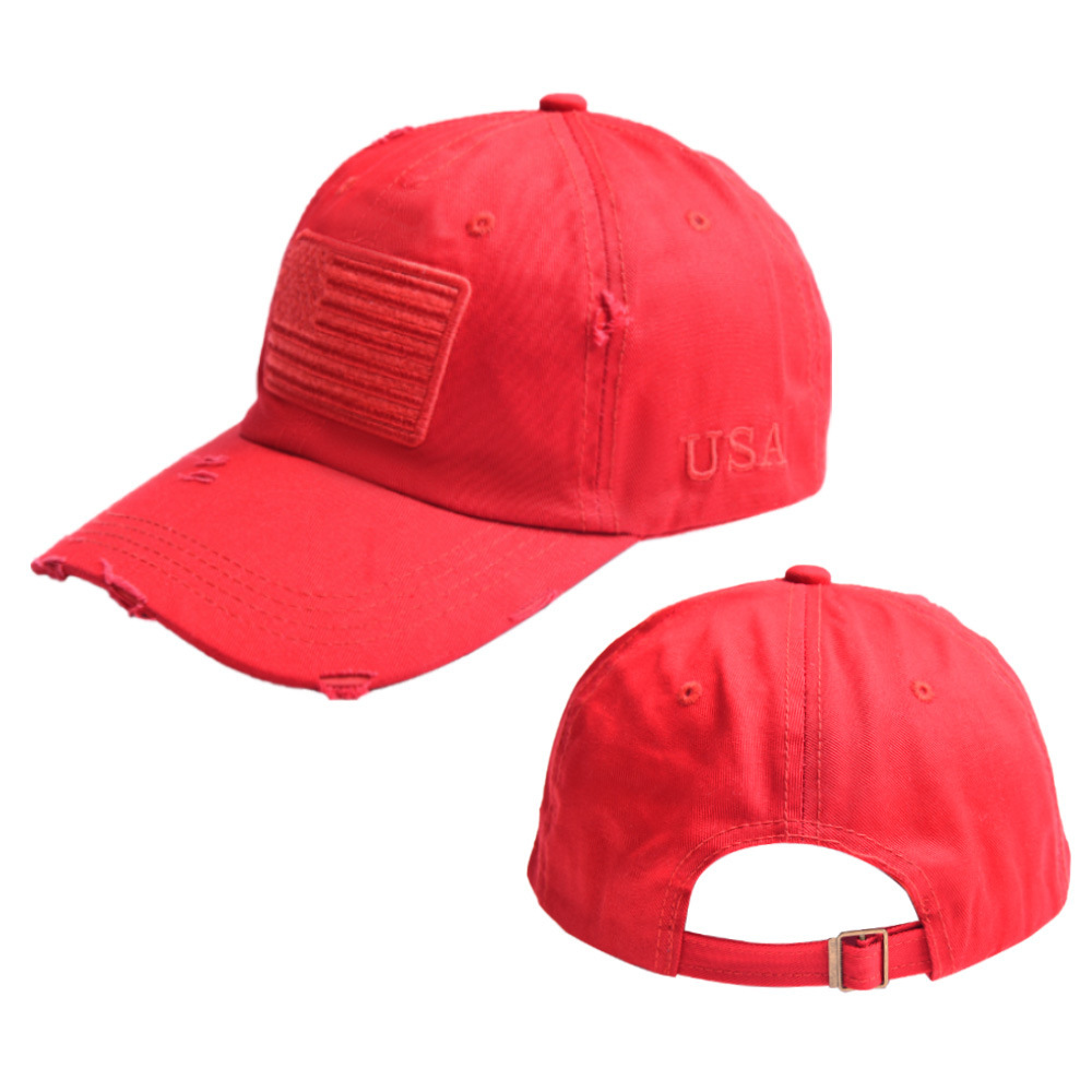 Letter Embroidery USA Flag Baseball Hat - Image 7